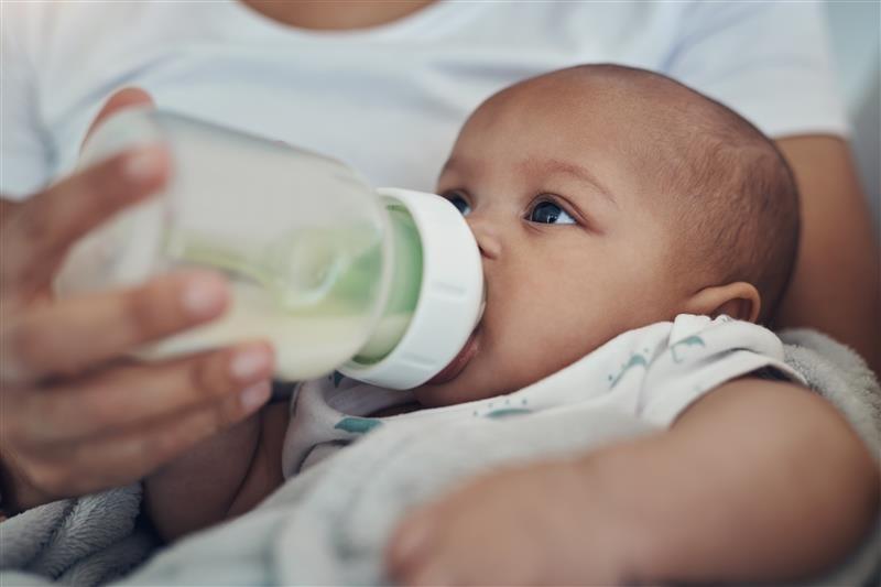 Baby Feeding from Bottle