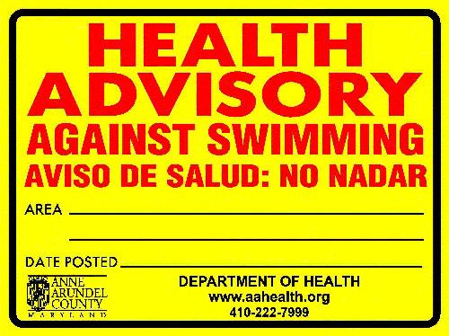 Health Advisory Against Swimming