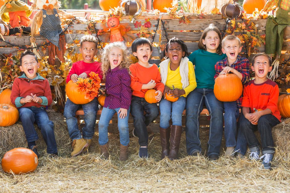 Kids with Pumpkins