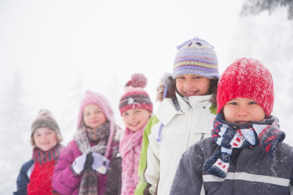 Children in Snow Clothes