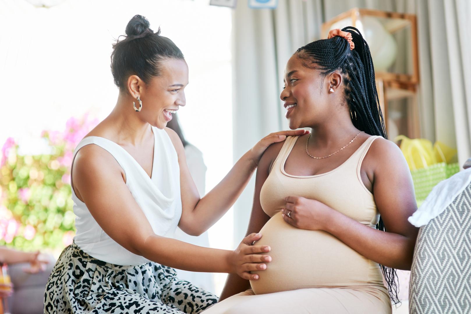 African American Woman with Doula