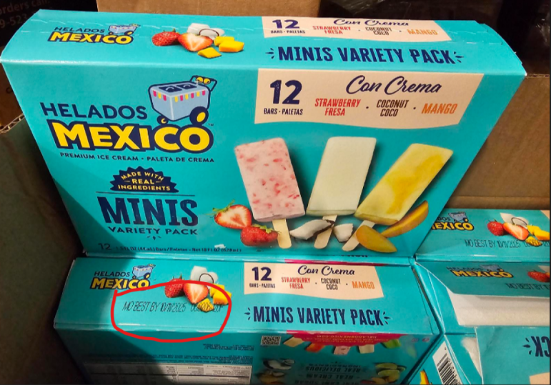 Helados Mexico Mini Cream Variety Pack Ice cream bars recalled