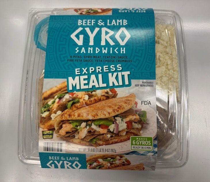 Beef and Lamb Gyro Sandwich Express Meal Kit Container