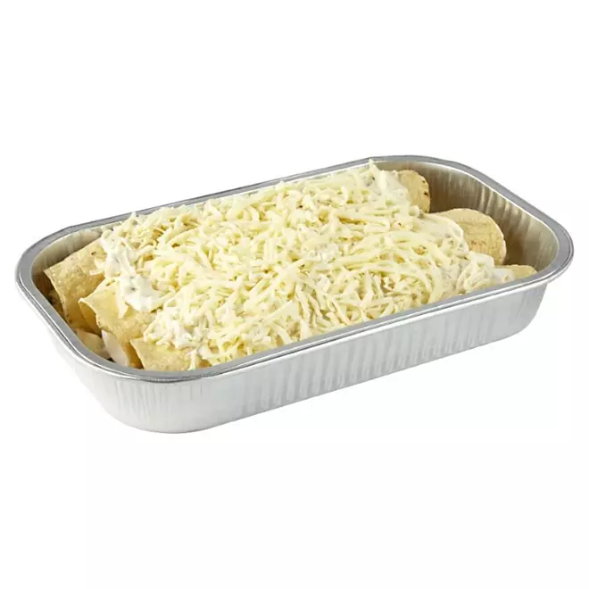 Chicken Enchiladas in an Aluminum Tray